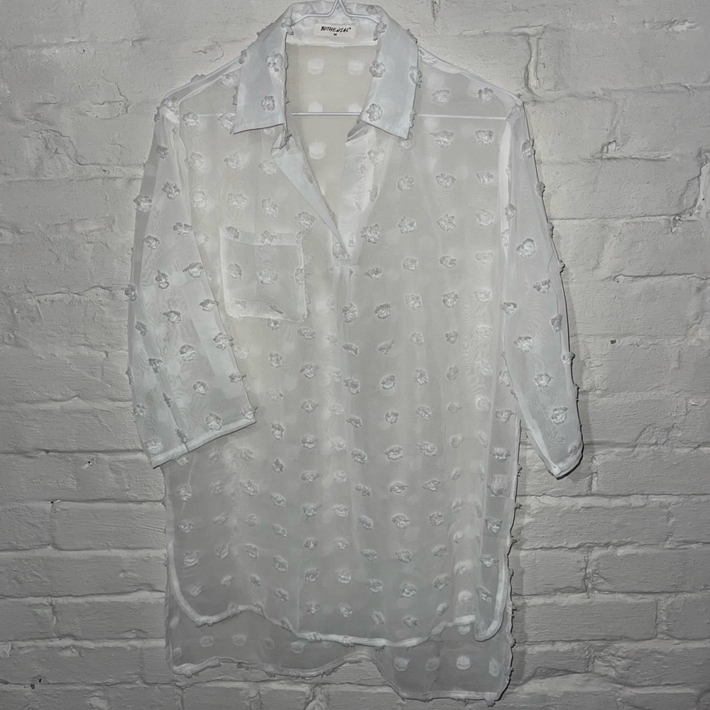 Sheer Pullover Top M